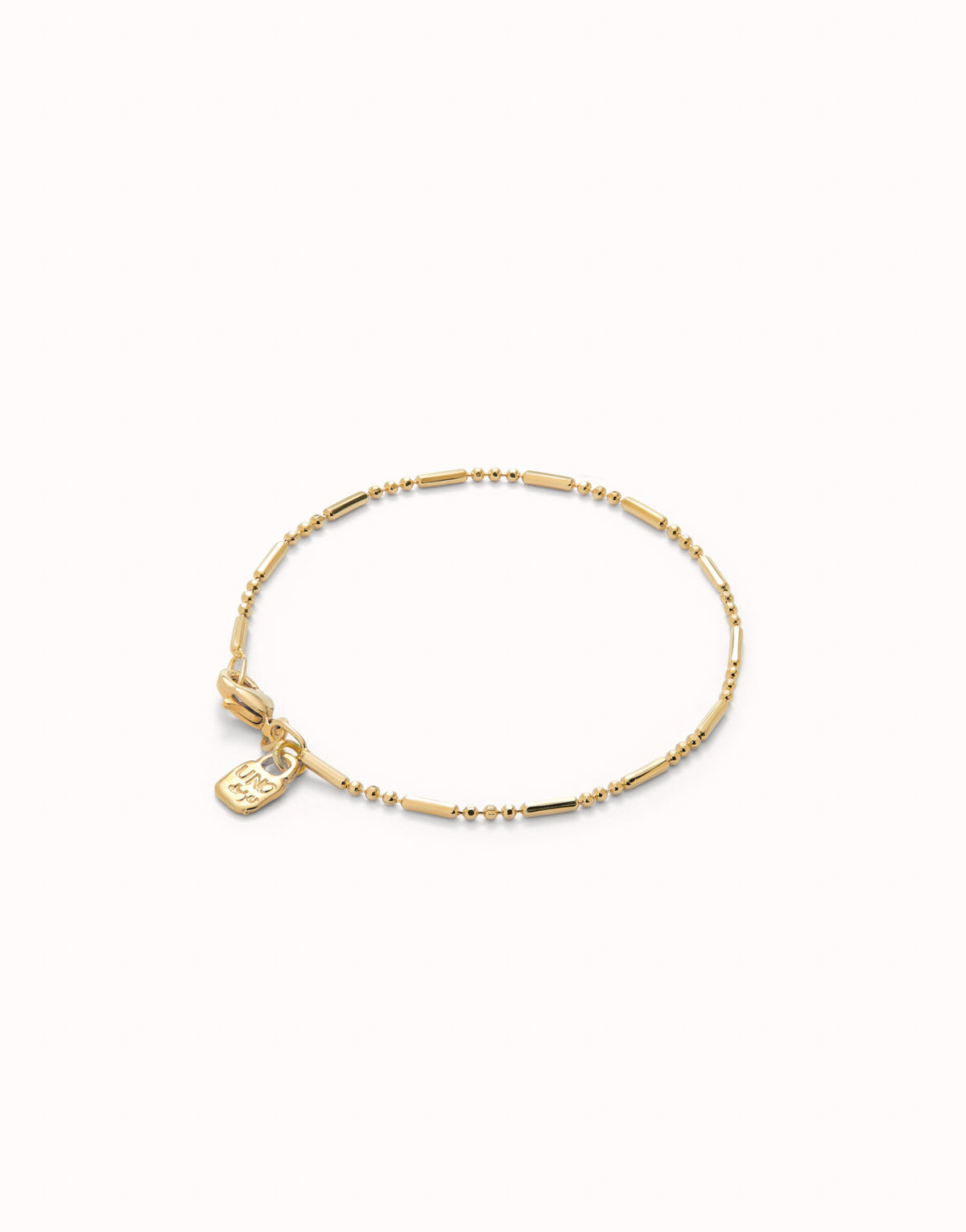 Hazte Uno Gold Bracelet W/Beads And Elongated Pieces