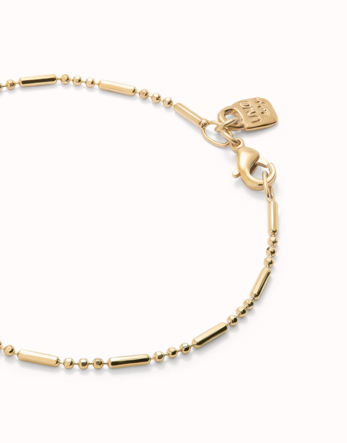 Hazte Uno Gold Bracelet W/Beads And Elongated Pieces