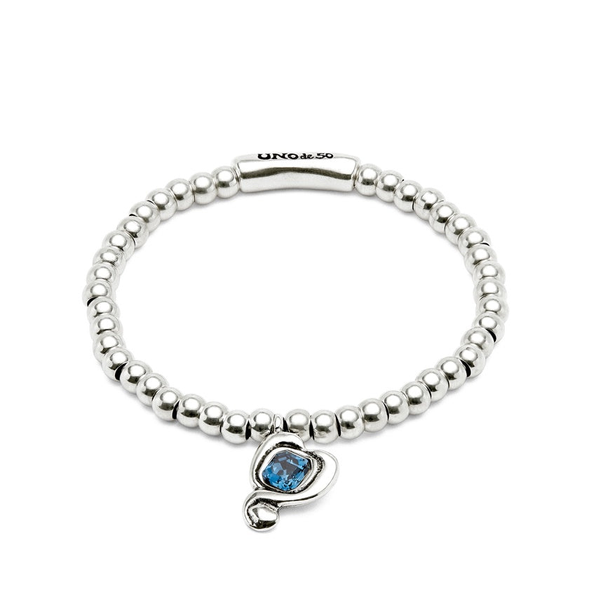 Ser Expresiva EXC Silver Bracelet W/Blue Crystal PUL2514AZOMTL