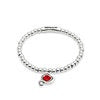 Ser Expresiva EXC Silver Bracelet  W/Red Crystal PUL25 PUL2514ROJMTL14ROJMTL