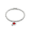 Ser Expresiva EXC Silver Bracelet W/Red Crystal PUL25 PUL2514ROJMTL14ROJMTL