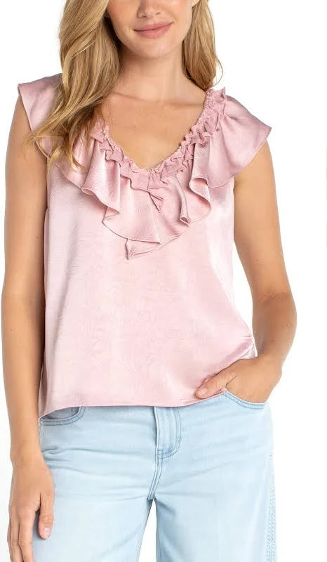 Ruffle Front Sleeveless Top LM8J96WV90