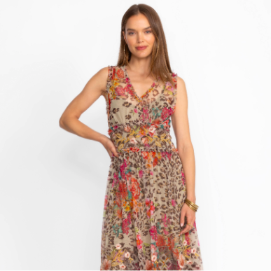 Mazzy Boxy Shirred Dress-Wild Gardenia