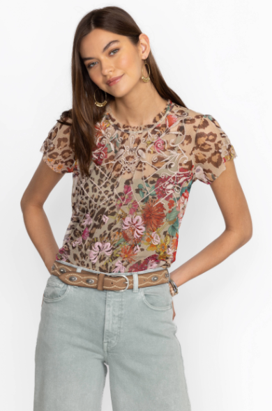 Mazzy Ruffle Neck Blouse-Wild Gardenia