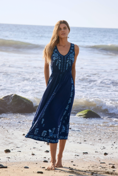 V-Neck Drawstring Knit Dress-Yadira J37525-5