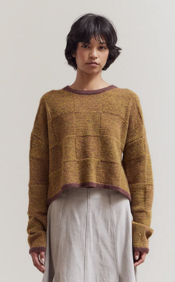 Plaid Knit Sweater 42046