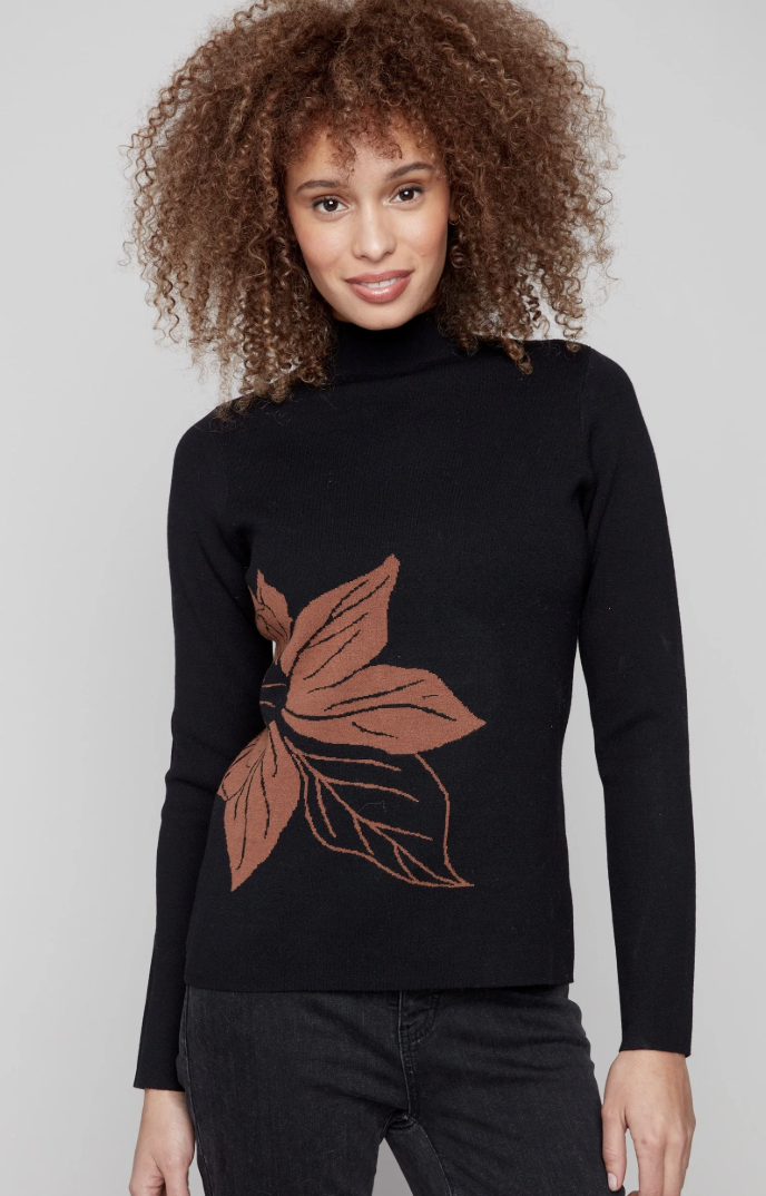 Reversible Mock Neck Sweater C2681PR