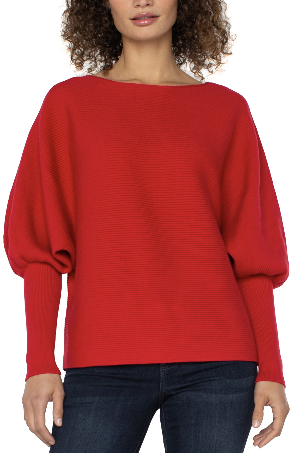 Long Sleeve Boat Neck Dolman Sweater LM8H68SR11