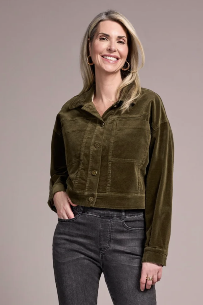 Button Front Cord Jacket 2306O