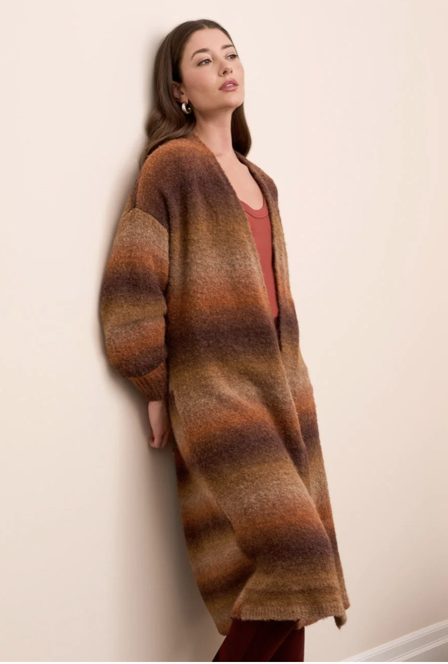 Long Cardigan W/Puff Sleeve 5982O