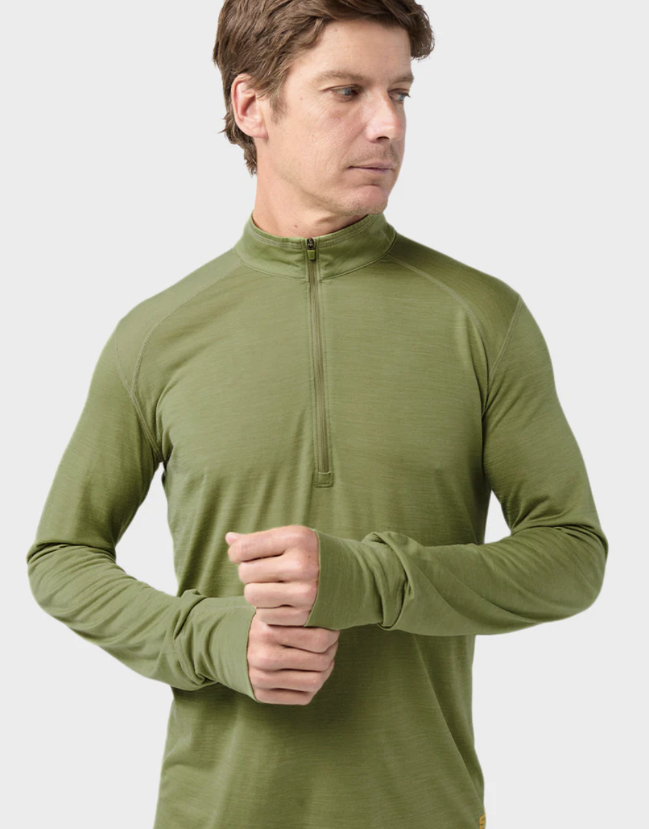 Men&#39;s Basis Peak Wool Lightweight Half Zip 200791