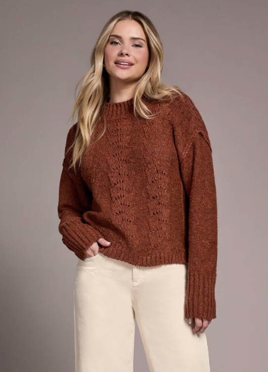 Crew Neck Sweater W/Puff Sleeve 5954O