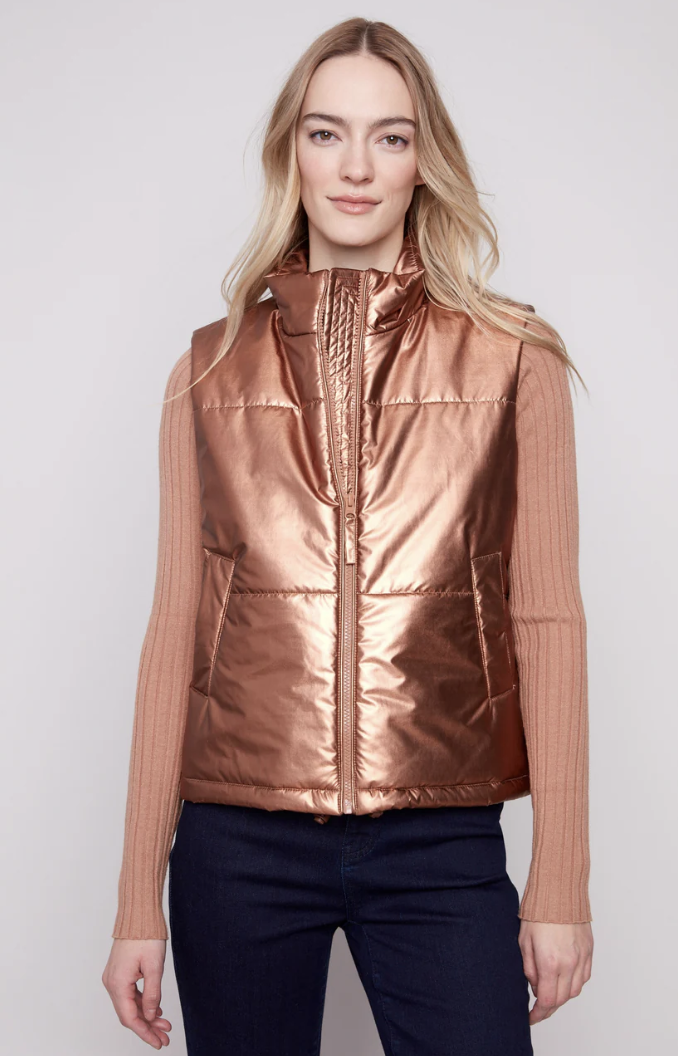 Metallic Short Vest C6388