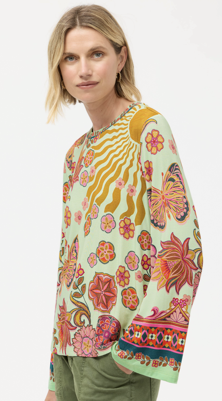 The Janie Favorite Flare Sleeve Crew Neck Tee-Endora T18525-E