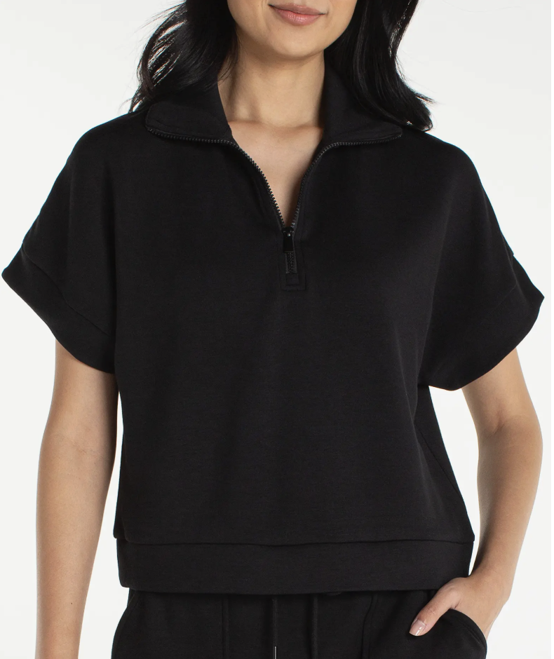 Half Zip Popover Top LM8K52C9