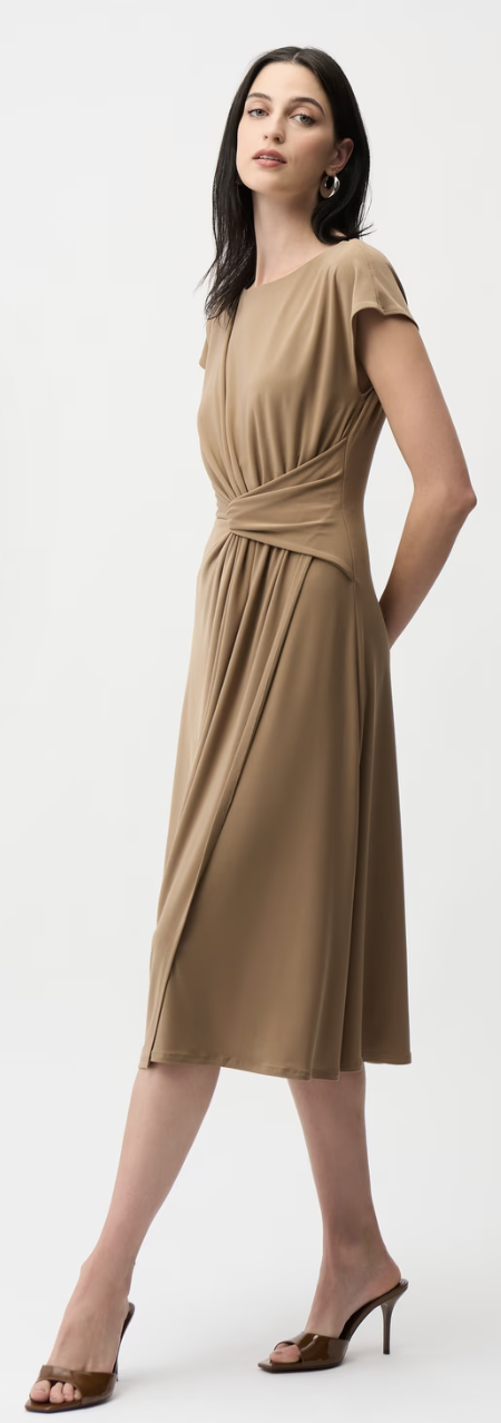 Silky Knit Cap Sleeve Dress 261146