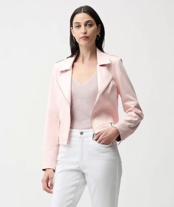 Faux Suede Zip Front Jacket 261910