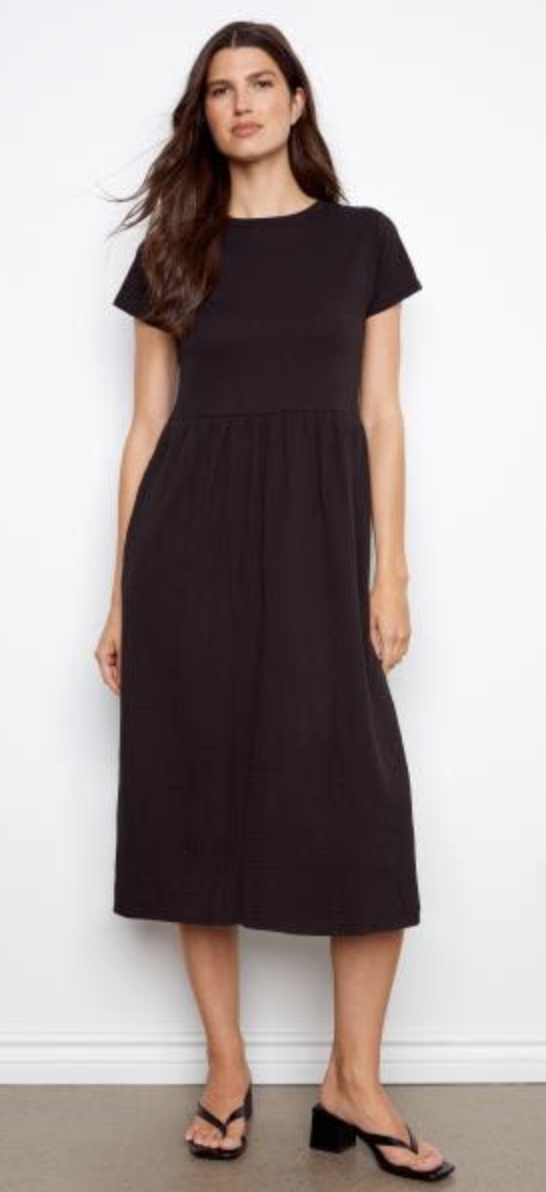 Short Sleeve Crew Neck Long Dress C3232