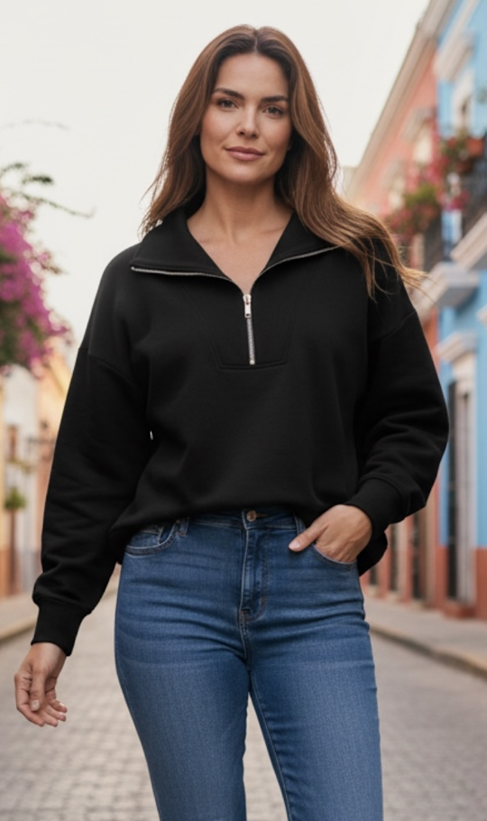 Scuba Jersey Boxy Sweatshirt 261610