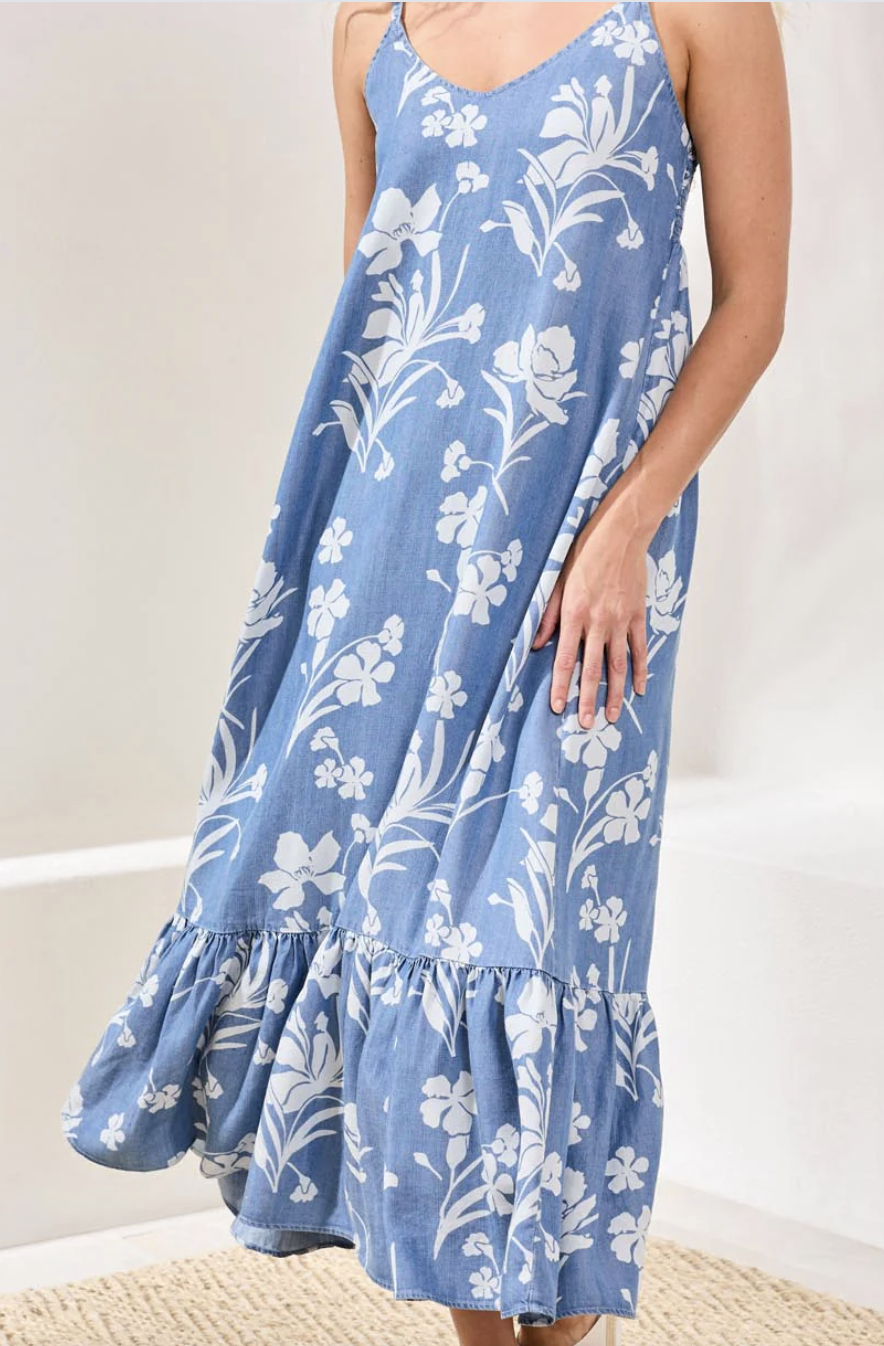 Maxi Dress W/Bottom Frill 6145O