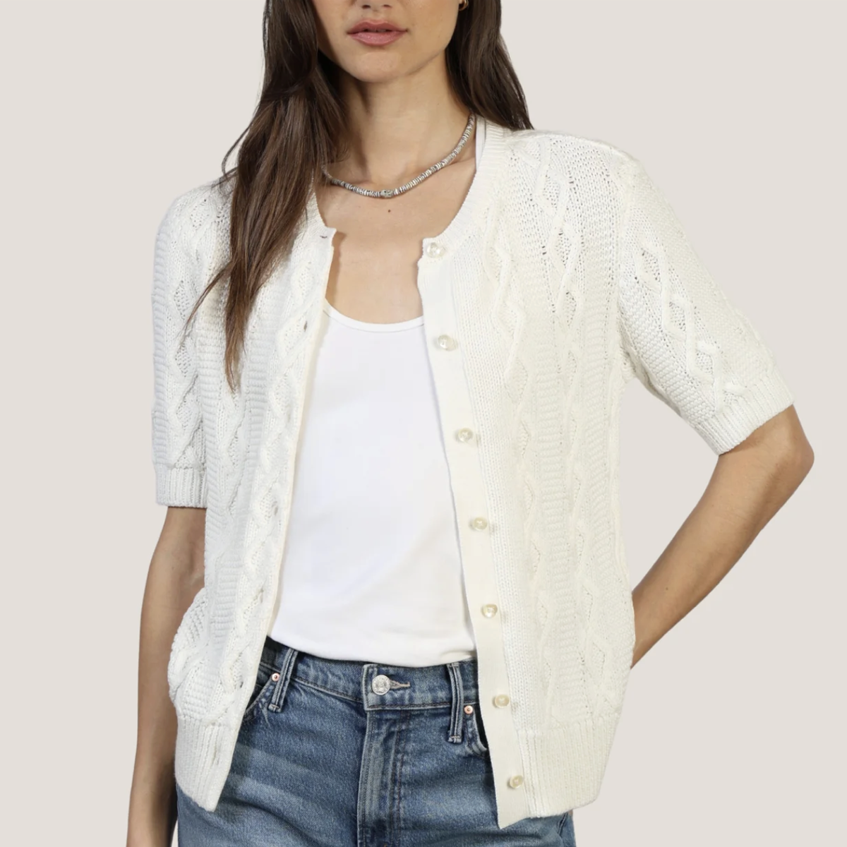 Cable-Knit Cardigan G5W69LS611