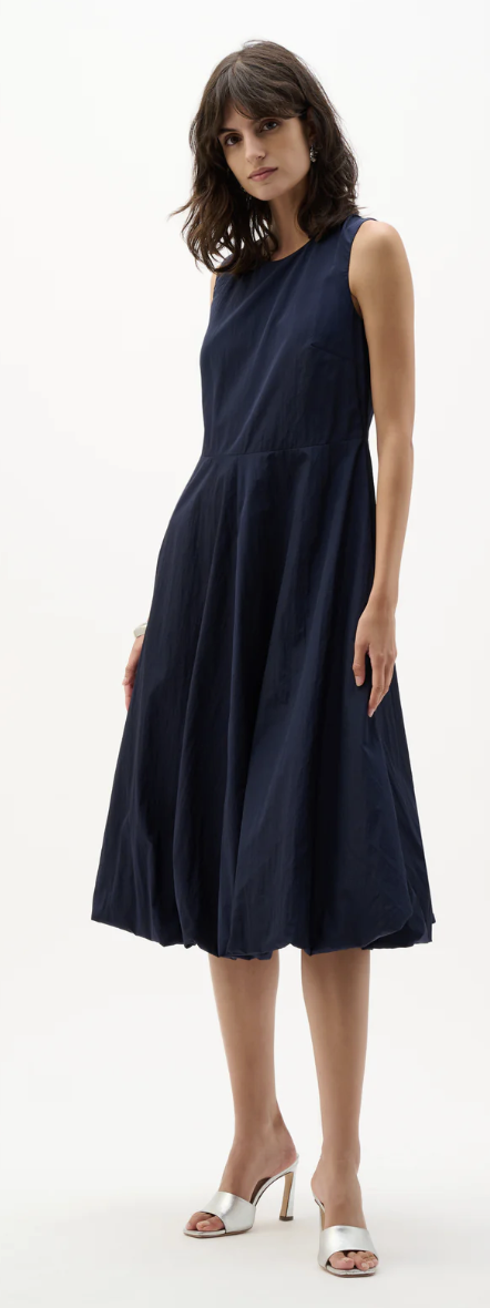 Woven Parachute A-Line Dress W/Bubble Skirt 262115