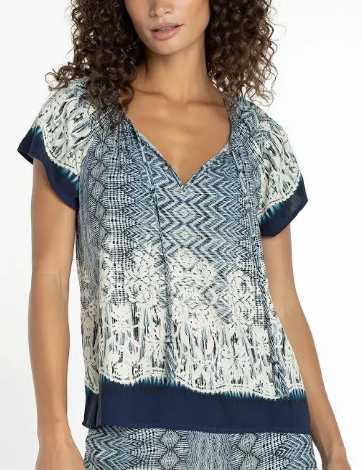 Short Sleeve Woven Top LM8K51HE9P22