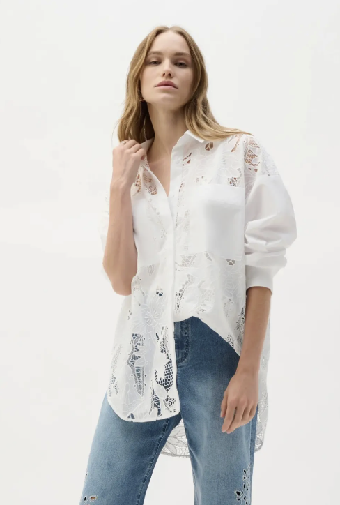 Cotton Lace Boxt Blouse W/Embroidery 262952