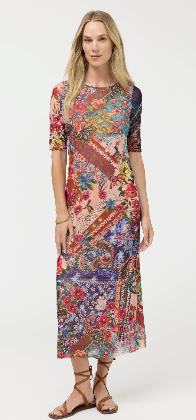 Astrid Mesh Midi Dress T32426-5
