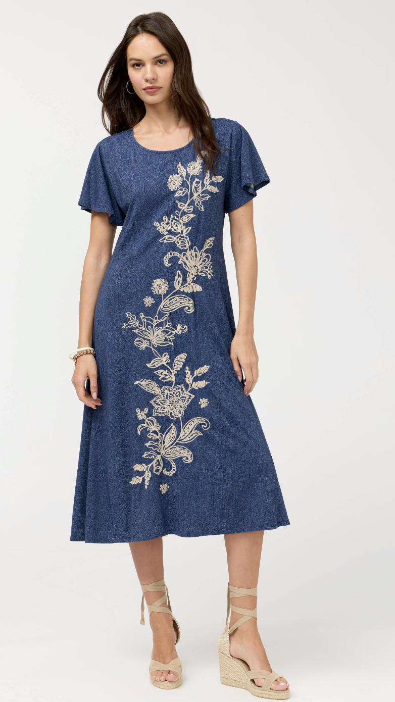 Flutter Sleeve Knit Dress J34926-5