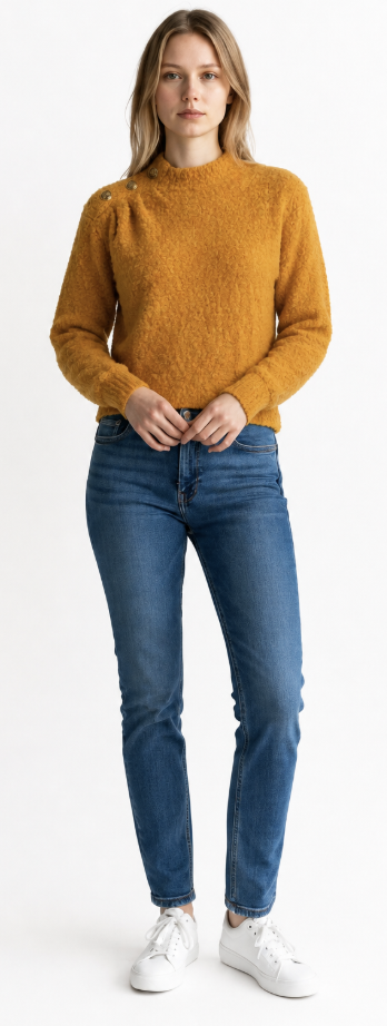 Long Slv Mock Neck LM8M10SR34