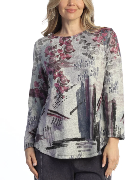 Fay French Brushed Round Neck Long Slv  FB10-2266