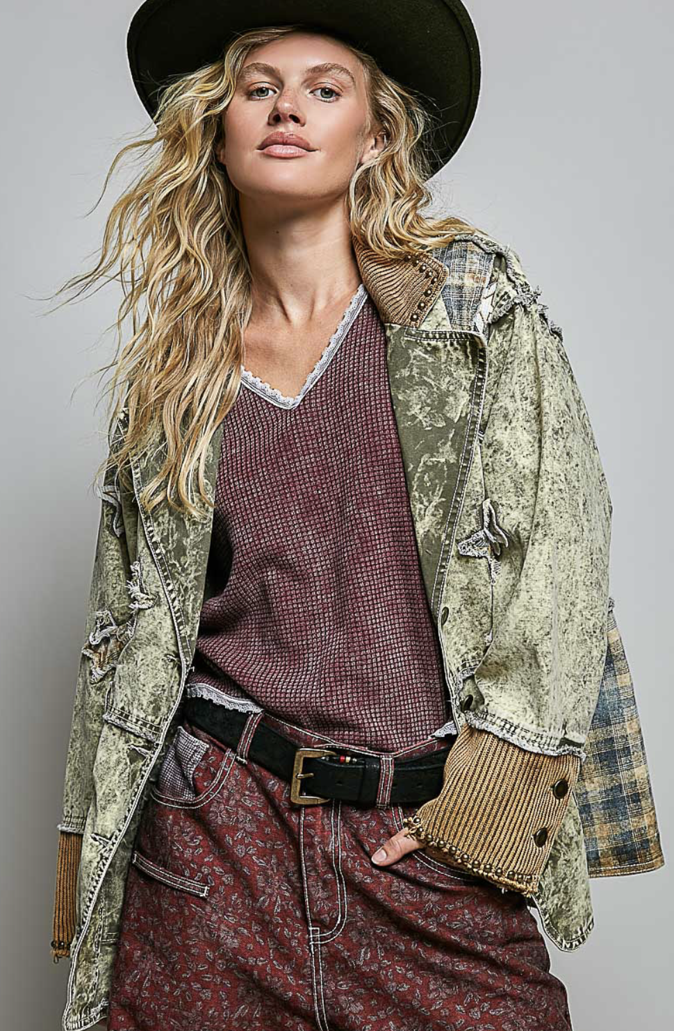 Long Sleeve Roomy Fit Jacket Top UWT925