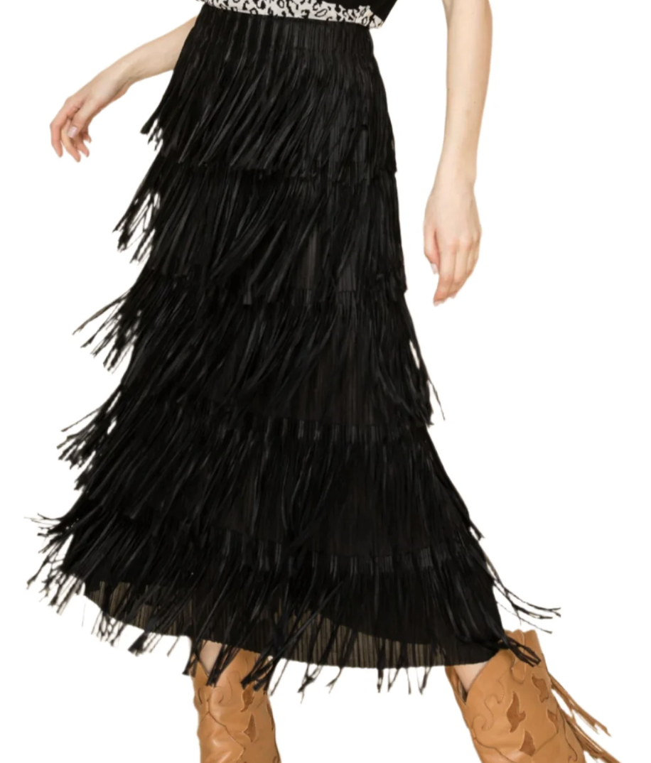 Poly Fringe Skirt 194312