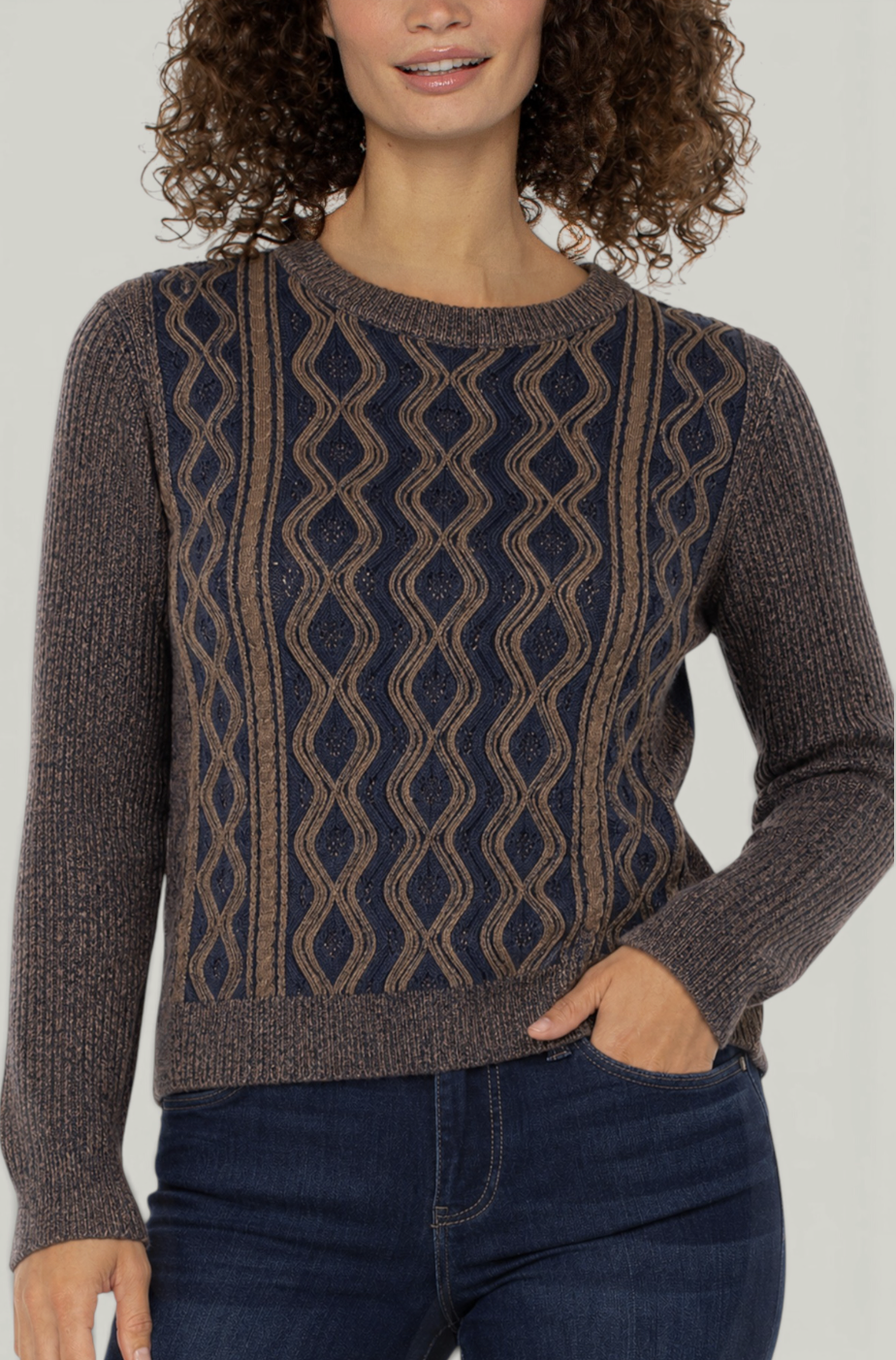Long Slv Crewneck Sweater LM8L19SR36