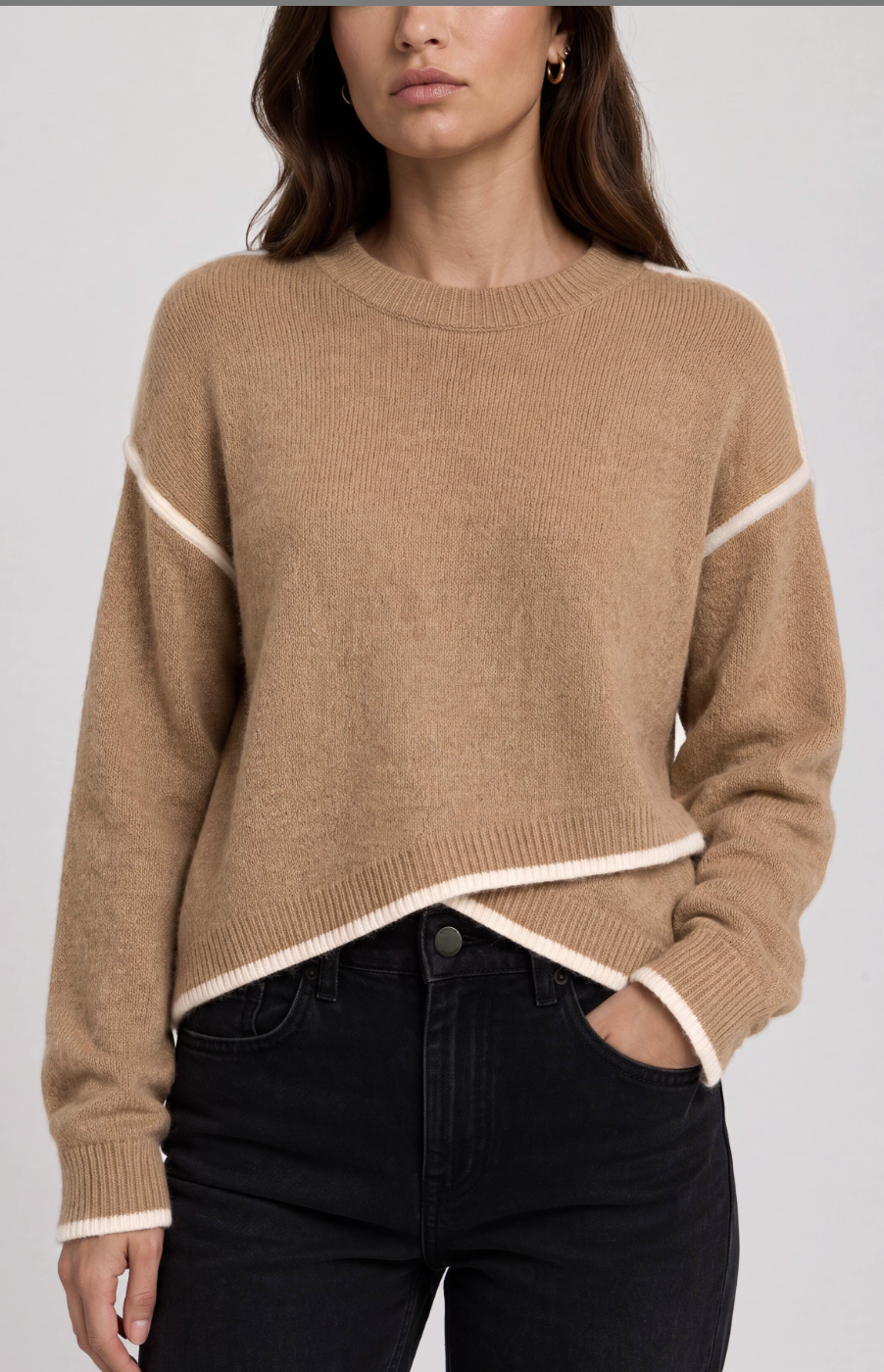 Long Slv Crewneck Sweater LM8M13SE12