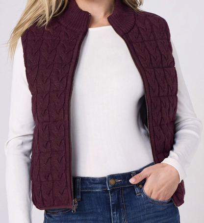 Slvlss Reversible Zip Front Quilted Swtr Vest LM8L18SR37