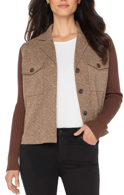 Shacket W/Sweater Sleeves LM1C29TL10