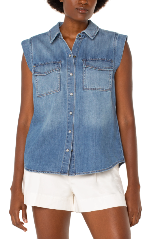 Sleeveless Shirt W/Pockets LM8C03RZA