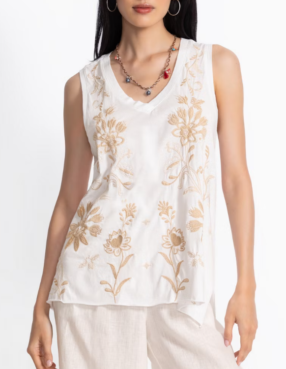 V-Neck Drape Tank-Danika J11925-3