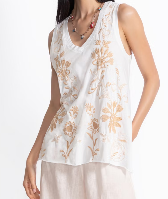V-Neck Drape Tank-Danika J11925-3