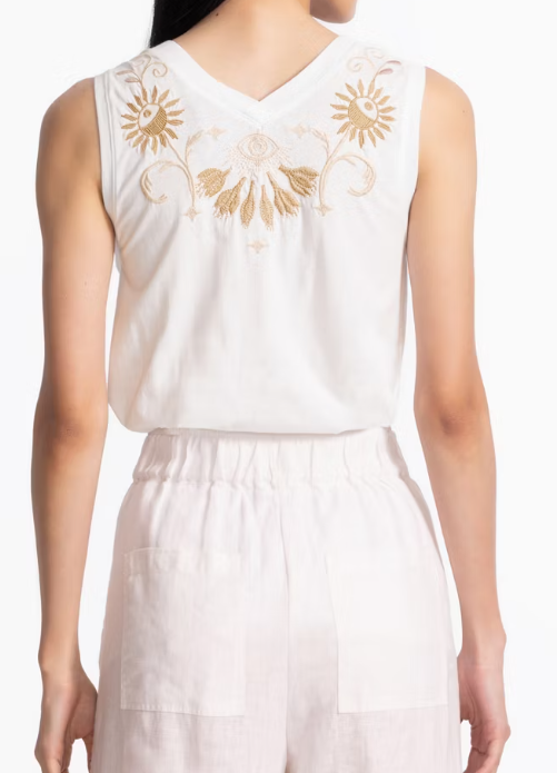 V-Neck Drape Tank-Danika J11925-3