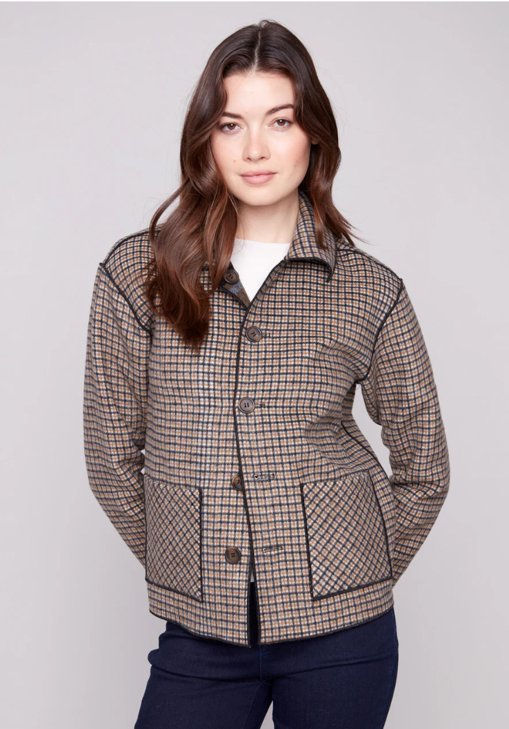 Reversible Plaid Jacket C6185Y