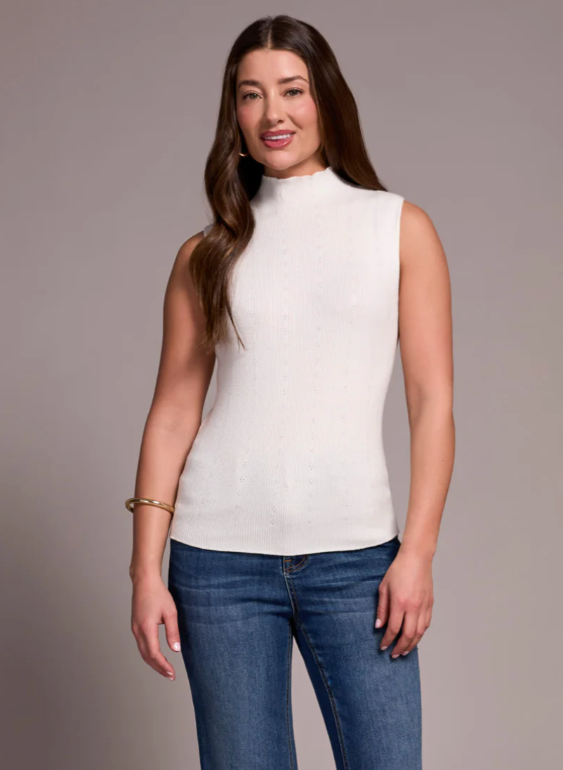 Sleeveless Mock Neck Top 1561O