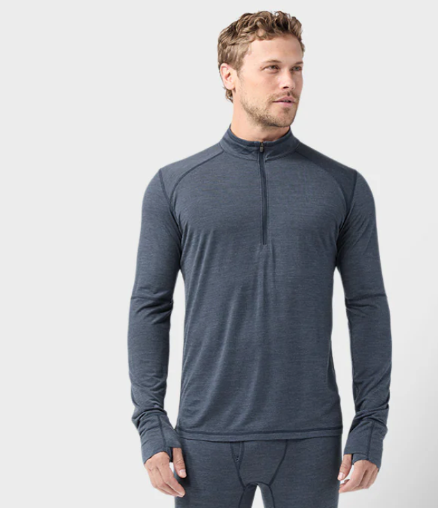 Men&#39;s Basis Peak Wool Lightweight Half Zip 200791