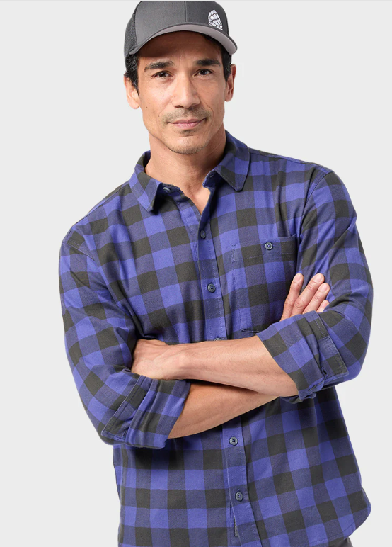 Men&#39;s Miter Stretch Lightweight Flannel Shirt 200526