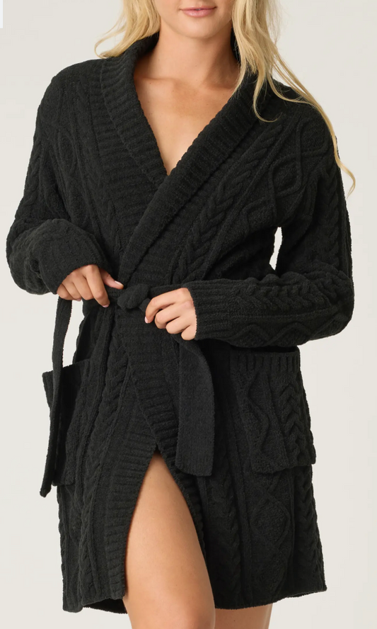 Cozy Chenille Cable Knit Robe RUCLR