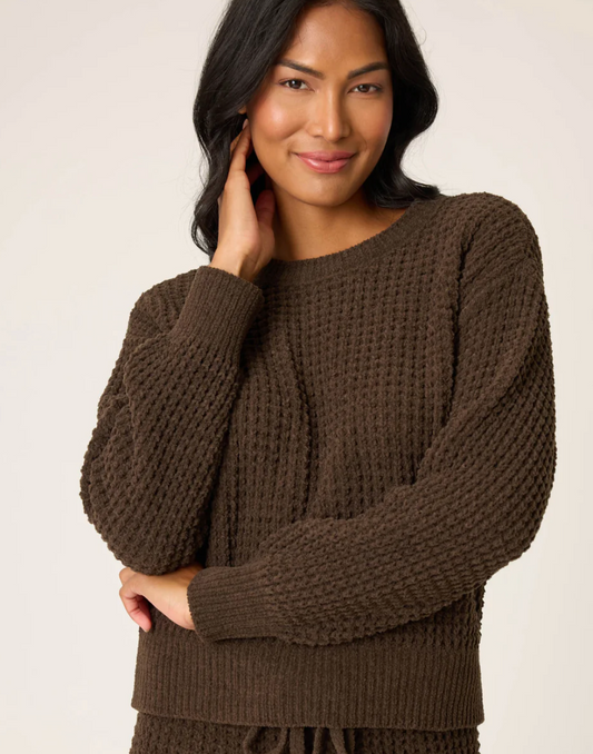 Chenille Waffle Long Sleeve Top RUCWLS