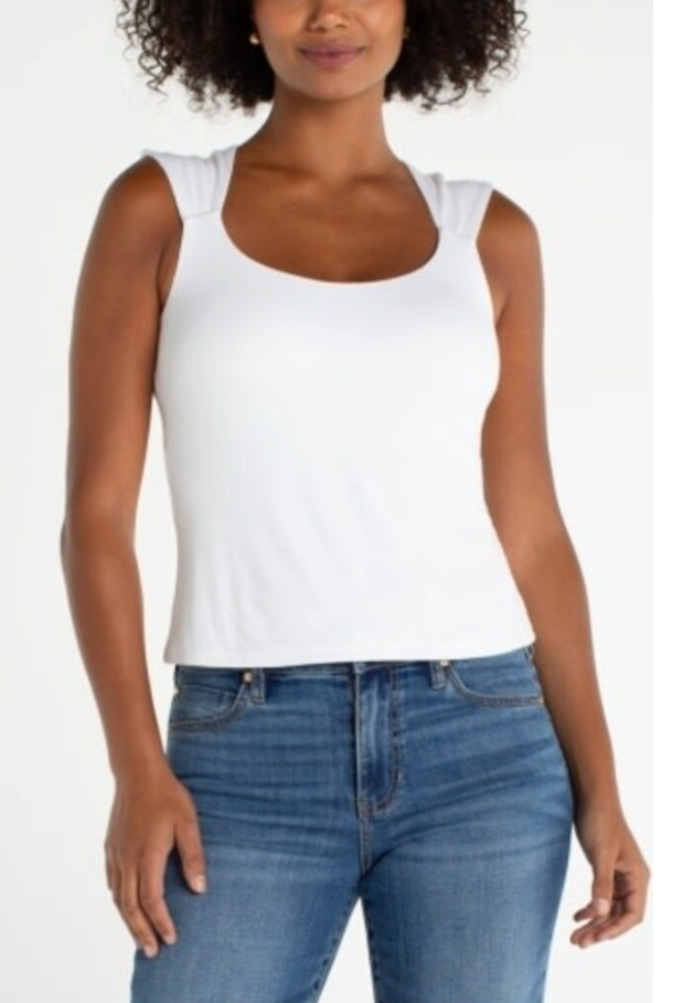 Sleeveless Built In Bra Knit Top LM8J65K40