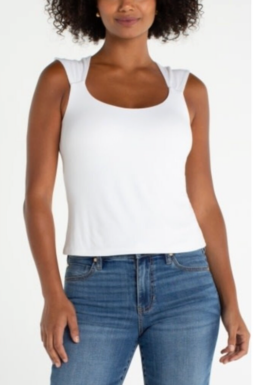 Sleeveless Built In Bra Knit Top LM8J65K40